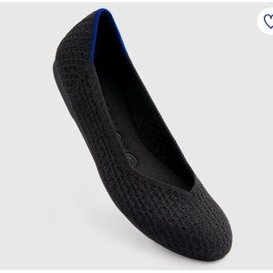 Rothys NWOT Black Honeycomb rounded flat